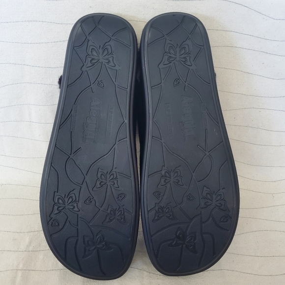 Alegria Womens Comfee Onyx Slipper Black Slip On Quilted Sherpa Lined Sz 10.5-11 - Picture 9 of 10